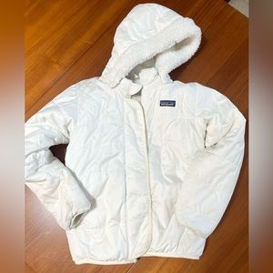 Patagonia jacket kids 7-8, white, reversible